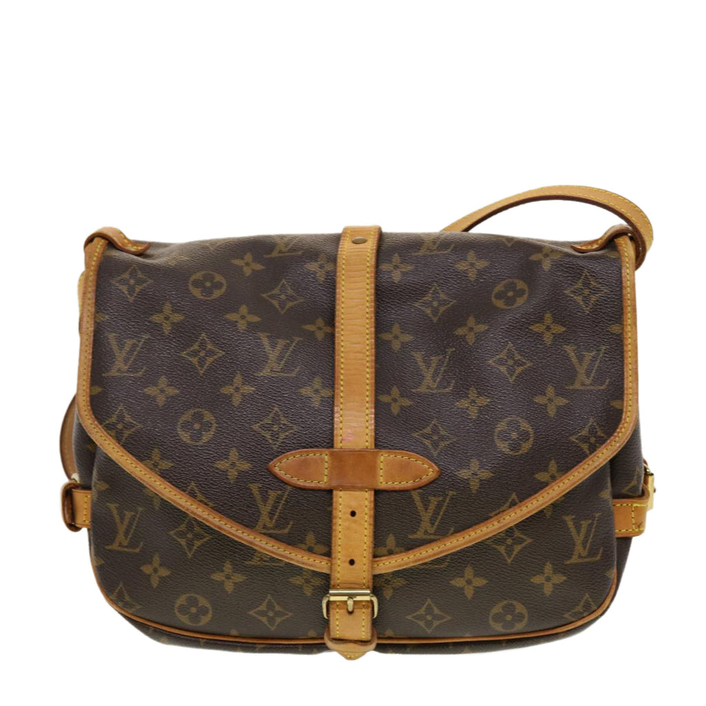 Louis Vuitton Saumur 30 Monogram shoulder bag Brown Cloth ref