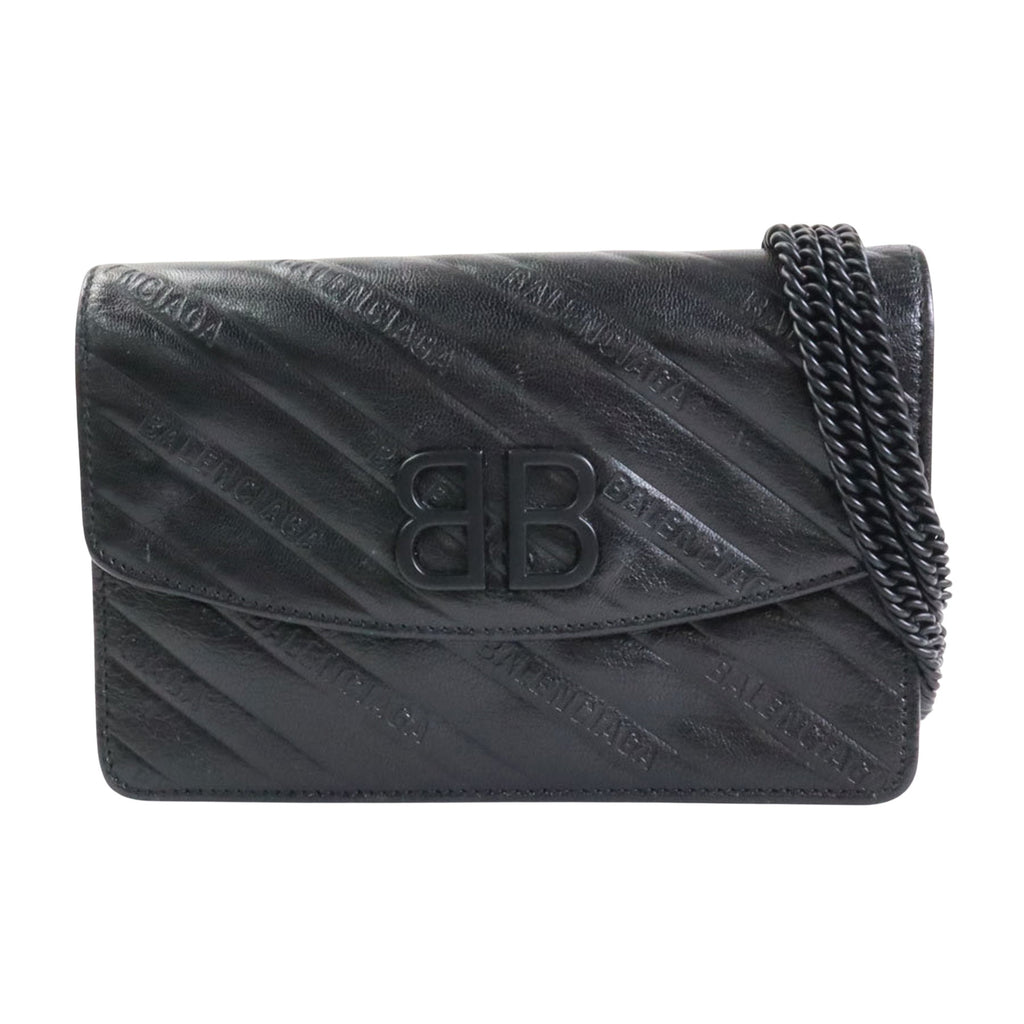 Balenciaga Black Leather All Around BB Chain Bag