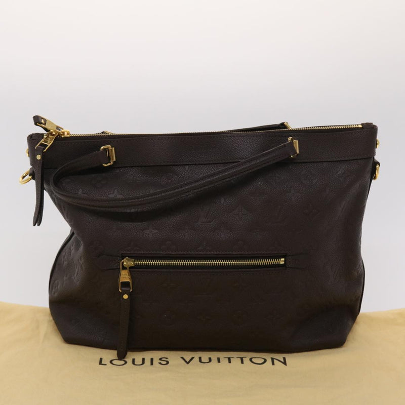 LOUIS VUITTON Bastille MM Empreinte Leather Shoulder Handbag Black-US