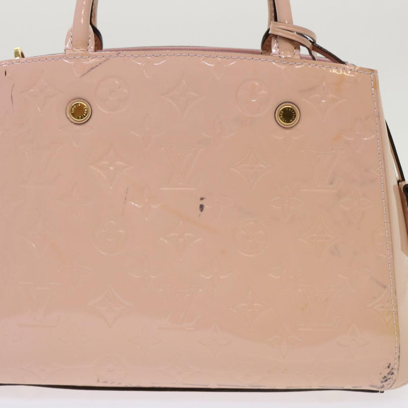 Louis Vuitton Beige Montaigne Bb Dune Monogram Vernis Leather Shoulder Bag