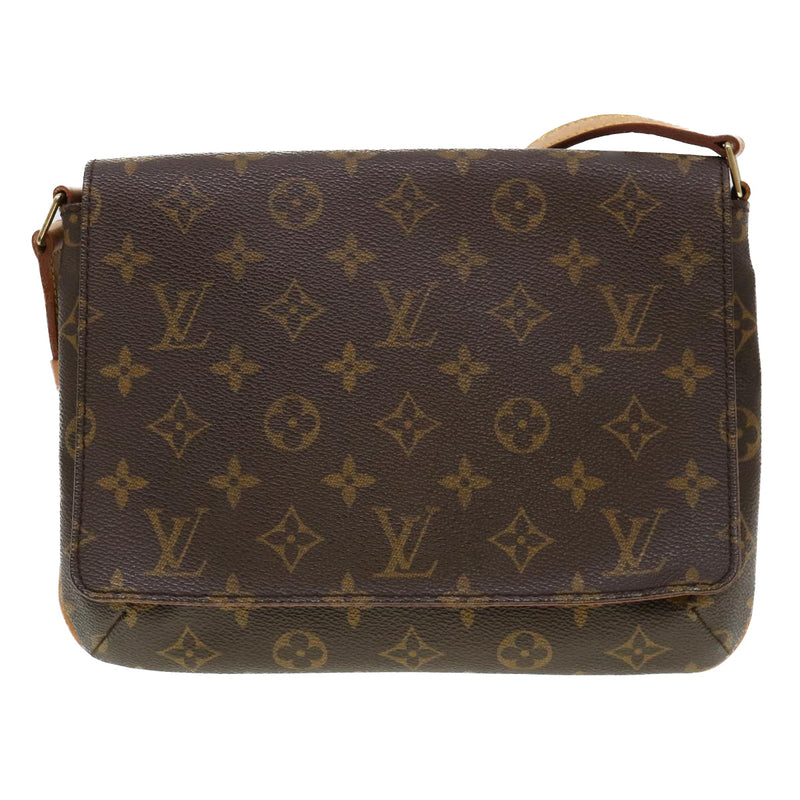 Musette tango leather handbag Louis Vuitton Brown in Leather